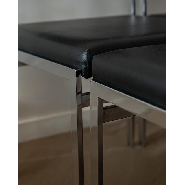 Bauhaus SM07 Dining Chairs in Chrome and Leather by Cees Braakman for Pastoe, 1960s, Set of 4 For Sale - Image 18 of 18
