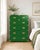 Bernhardt Vintage Bernhardt Campaign Dresser Reimagined in Emerald For Sale - Image 4 of 5
