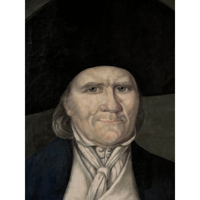 Man with Bicorn, 1800s, Oil on Canvas, Framed For Sale - Image 4 of 7