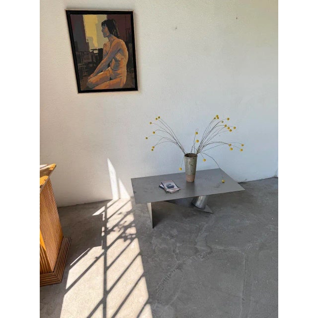 Handcrafted Metal Coffee Table, 1970s For Sale - Image 3 of 18