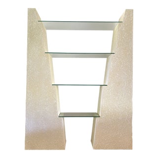 1980s Vintage Style Sculptural Plaster Etagere For Sale