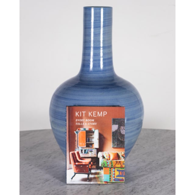 Late 20th Century Monumentyal Contemporary Blue Vase For Sale - Image 5 of 6