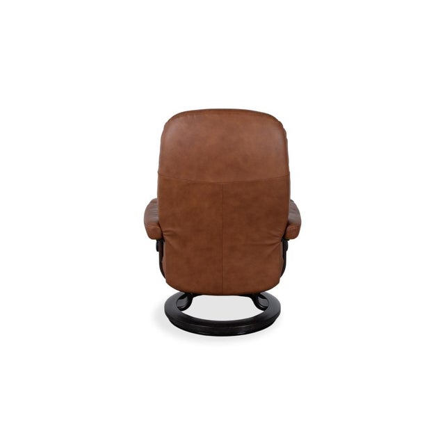 Set of Consul Armchair and Ottoman in Cognac Leather from Stressless For Sale - Image 14 of 18
