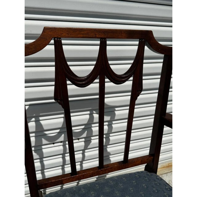 Early 20th Century Duncan Phyfe Mahogany Lincoln Drape Armchair For Sale - Image 4 of 5