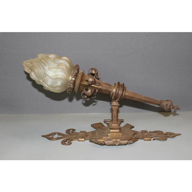 Gothic Wrought Iron Wall Sconces, 1890s, Set of 2 For Sale - Image 10 of 14