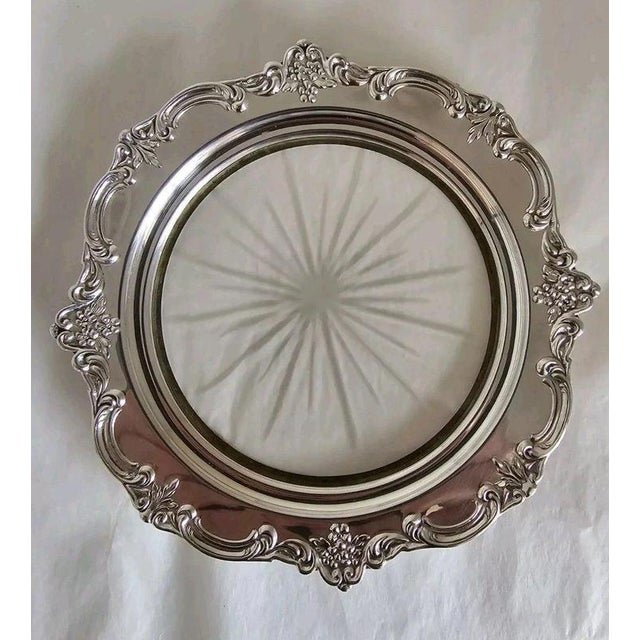 Metal Vintage American Sterling Silver and Cut Glass Bon Bon Dish For Sale - Image 7 of 18