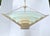 1980s Art Deco Revival Glass Flying Saucer 1-Light Pendant For Sale In New York - Image 6 of 13