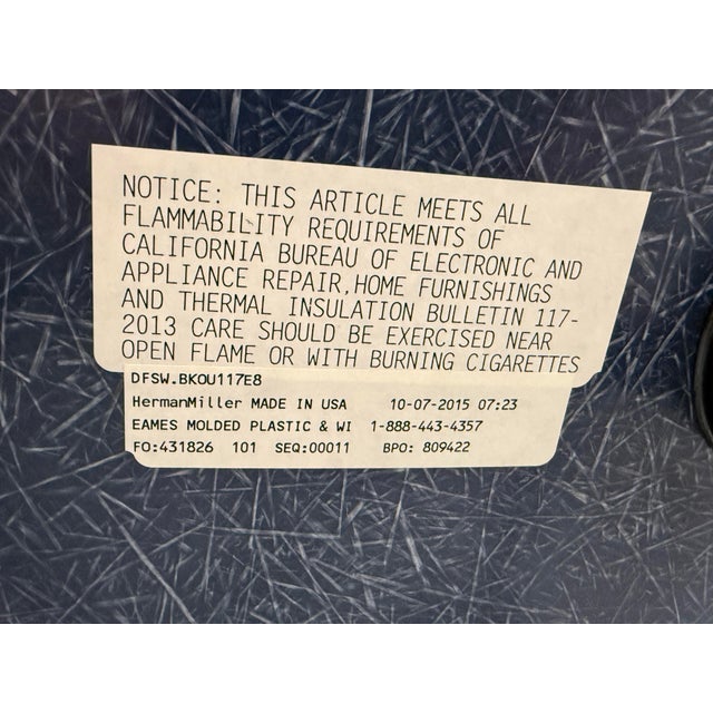 Charles + Ray Eames for Herman Miller Molded Fiberglass Chairs, Set of Four For Sale - Image 11 of 12