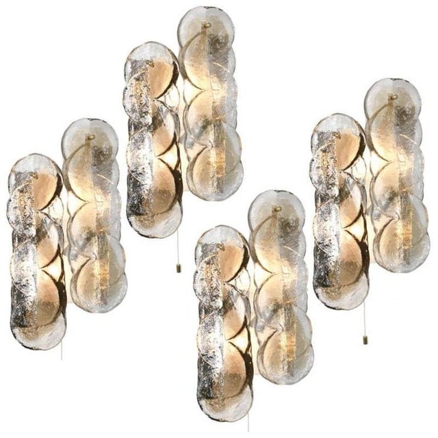 Citrus Swirl Ice Glass Wall Lights from Kalmar, Austria, 1969, Set of 2 For Sale - Image 13 of 15