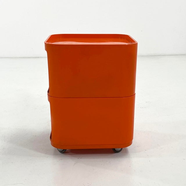 Orange Square Componibili Storage Unit by Anna Castelli for Kartell, 1970s For Sale - Image 6 of 9