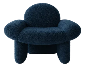 Teddy Armchair in Blue by Alexandre Ligios