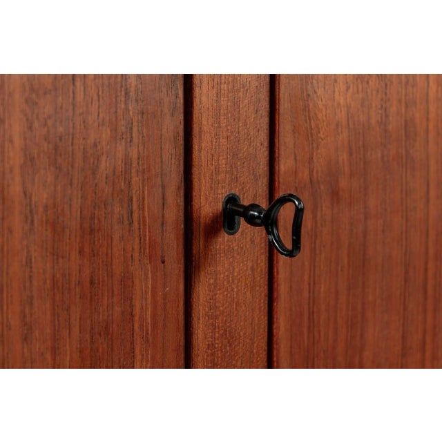 Teak Mid Century Bar Cabinet With Lazy Susan by Fredrik Kayser (Attr.) For Sale - Image 12 of 13