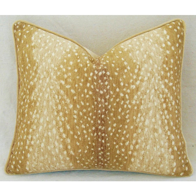 Antelope Deer Fawn Velvety Chenille Down/Feather Pillow 21" x 18" For Sale - Image 4 of 5