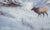 Original Oil Painting, Deer in the Winter Forest For Sale - Image 4 of 5