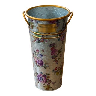 Mackenzie Childs Galvanized Metal Flower Market Vase For Sale