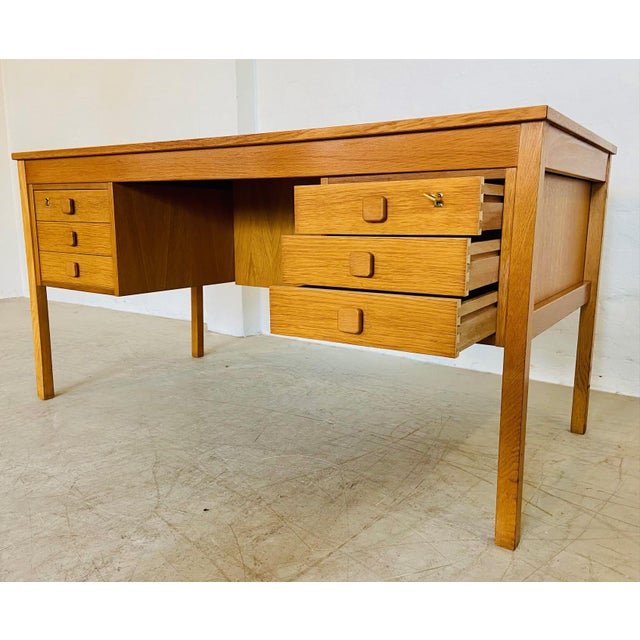 Mid-Century Danish Oak Desk from Domino Møbler, 1960s For Sale - Image 11 of 18