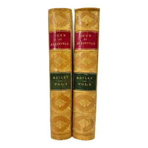 Antique John of Barneveld Volumes Books - Set of 2