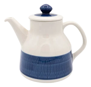 Large Swedish Koka Blå Coffee Pot by Hertha Bengtson for Rörstrand, 1950s