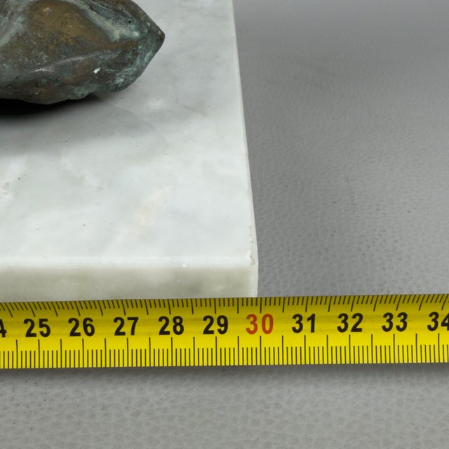 Mario Apuzzo, Abstract Face, Bronze on Marble Base, 1979 For Sale - Image 13 of 16