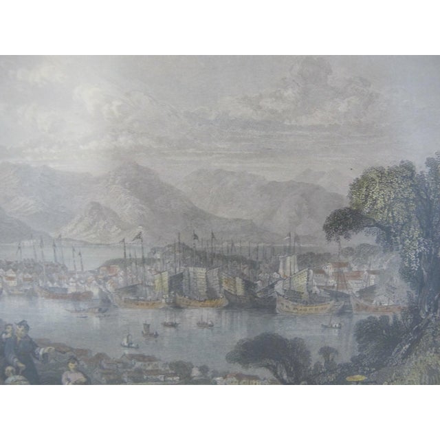 China View Amoy From the Ko Long Soo Antique 19thc Thomas Allom Steel Engraving For Sale - Image 4 of 8