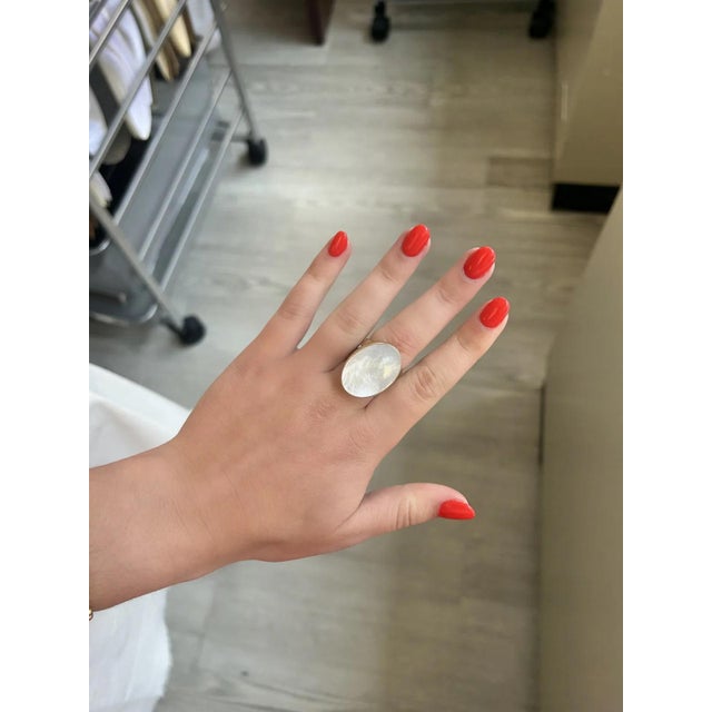 Mother of Pearl Audrey Ring For Sale - Image 4 of 4