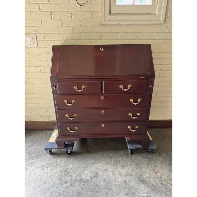 Wonderful mid to late 20th century Stickley Chippendale style Mahogany secretary desk. Featuring three large dove tail...