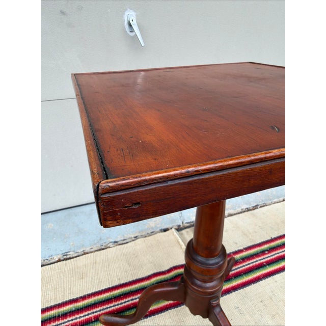 A Very Fine Chester County, Pa Cherry Federal Snake Leg Candle Stand, Circa 1790-1810 For Sale - Image 10 of 18