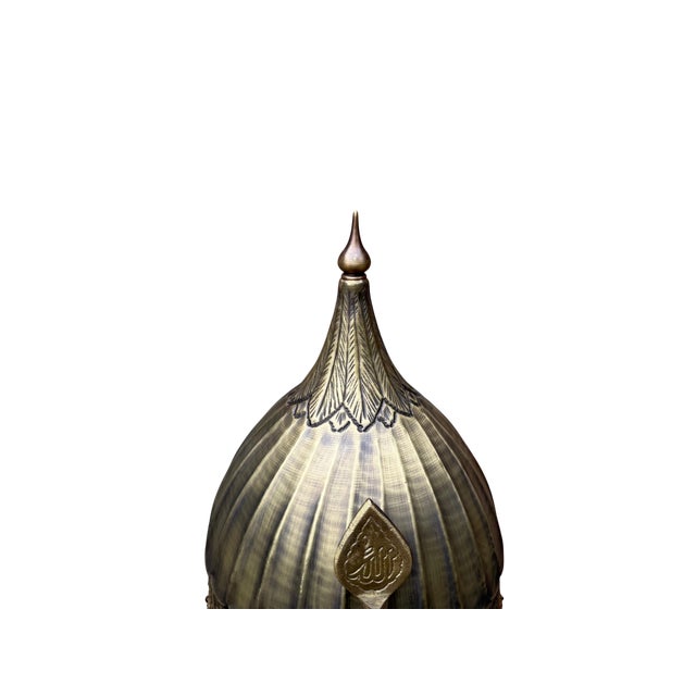 Solid Brass Engraved Chichak Helm For Sale - Image 11 of 13