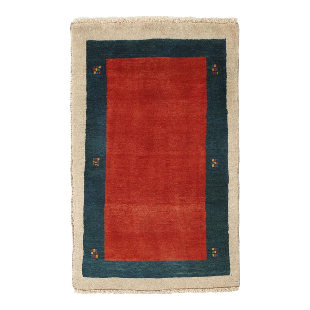 Vintage Hand-Knotted Persian Gabbeh Rug 2'6" X 3'11" For Sale