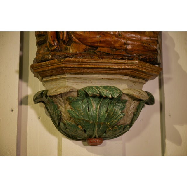 18th Century French Carved Oak Pietà For Sale - Image 3 of 8