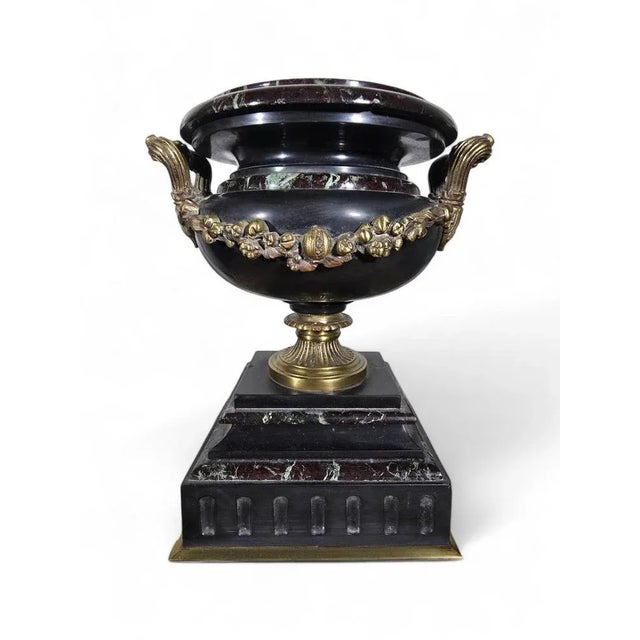 Stone Century Marble and Gilt Bronze Decorative Cup, 1860 For Sale - Image 7 of 13