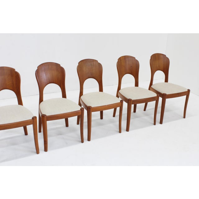 Mid-Century Dining Room Chairs in Teak, 1960s, Set of 5 For Sale - Image 4 of 8
