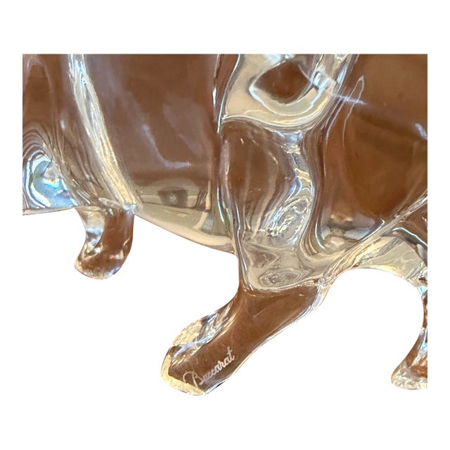 Baccarat Crystal Ox Figurine For Sale