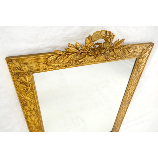 Gold Fine Gold Gilt Gesso Italian 53x38 Rectangle Wall Mirror For Sale - Image 8 of 11