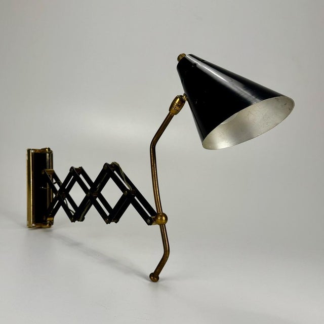 Mid-Century Modern Adjustable Accordion Wall Light from Stilnovo, 1950s For Sale - Image 3 of 12