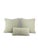 2010s Gray Aqua Geometric Chenille Pattern With Self-Welt Pillow Cover - 20" X 20" For Sale - Image 5 of 6