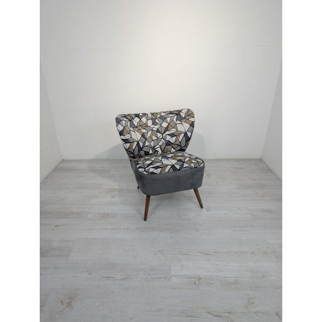 Vintage Cocktail Chair in Fabric For Sale - Image 13 of 15