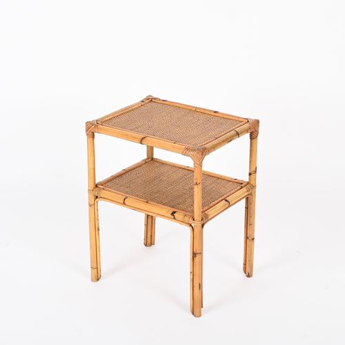 Mid-Century Modern Italian Organic Coffee Table in Bamboo and Rattan, Italy, 1960s For Sale - Image 10 of 12