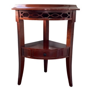 Bombay & Co. Triangle Corner Table With Drawer For Sale