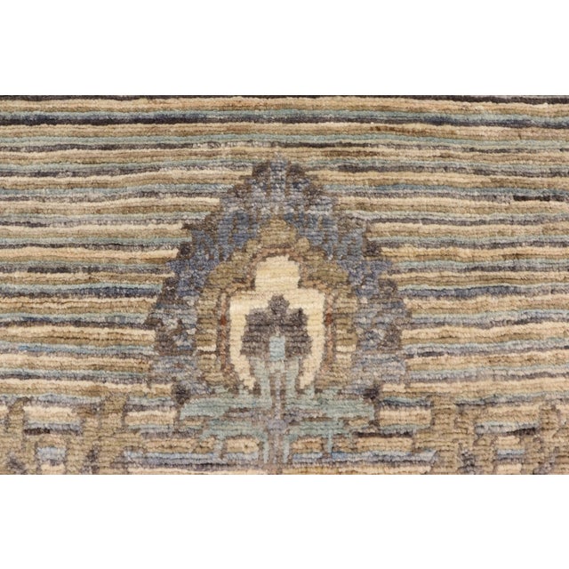 Modern Gabbeh Gray/Blue Wool Rug - 4'7'' X 6'6'' For Sale In New York - Image 6 of 10