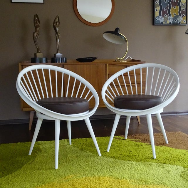 Wood Scandinavian Ellipse Armchairs from Swedese, Set of 2 For Sale - Image 7 of 15