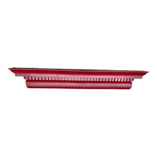 Vintage Mantel Shelf Painted Red For Sale