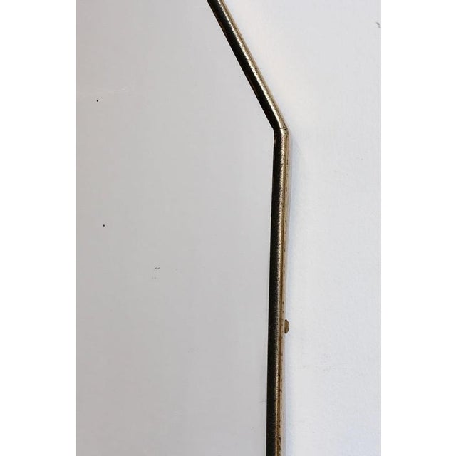 Vintage Italian Wall Mirror with Brass Frame, 1960s For Sale - Image 16 of 18