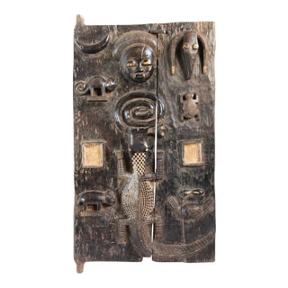 Vintage African Baule Grain Door Panel / Wall Object For Sale