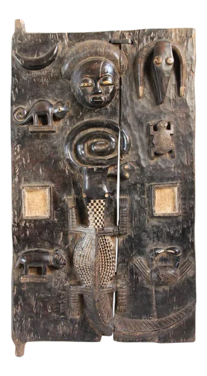 Vintage African Baule Grain Door Panel / Wall Object