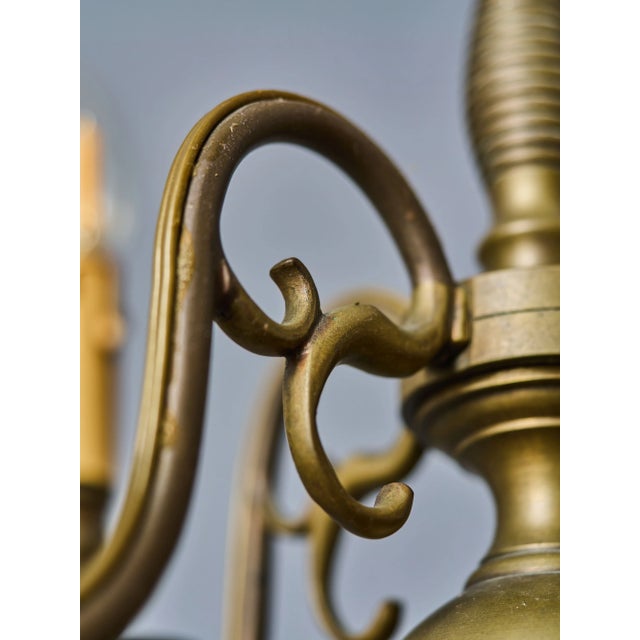Antique Bronze Chandelier from Flanders, 1850 For Sale - Image 9 of 10