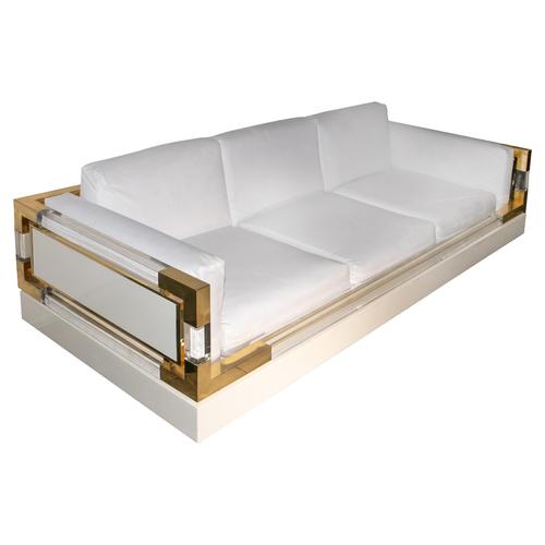 Metal Vintage White Sofa by Charles Hollis Jones, 1970s For Sale - Image 7 of 7