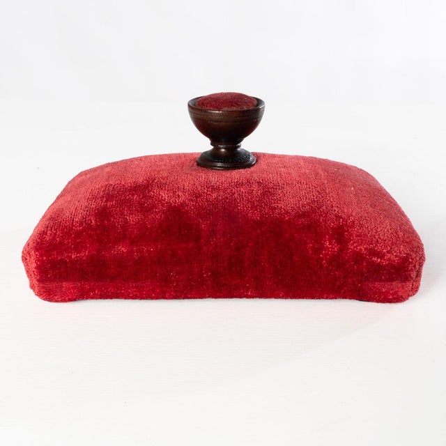 19th Century 19th Century Mahogany Pin Cushion Sewing Box For Sale - Image 5 of 11