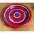 1960s Vintage Raymor Red and Blue Striped Ceramic Plate For Sale - Image 5 of 12