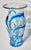 1980s Laser Blue Fused Hand Blown Glass Vase For Sale - Image 4 of 4